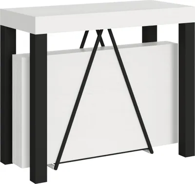 Immagine prodotto di ITYHOME - Consolle allungabile 90x40/300 cm Tiris bianco frassino