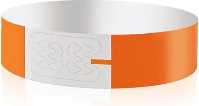 Produktbild von Einlassbänder, 100 Stück Event Armbänder, Partybänder, Wasserdicht, Armbänder 19 x 255mm, Eintrittsbänder zur Kontrolle und Sicherheit bei Veranstaltungen und Events, für Partys(Grün) Orange