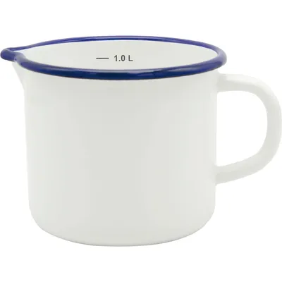 Immagine prodotto di Milchtopf Email, weiß/blau, Inhalt: 1,00 Liter