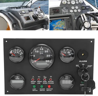 Obrázok produktu pre Multifunkčný ovládací panel 12 V/24 V s funkčným ukazovateľom tlaku oleja/teploty vody/hodín/napätia