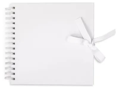 Image de Album de scrapbooking 20,5 x 20,5 cm, 40 feuilles, blanc, à anneaux, album photo