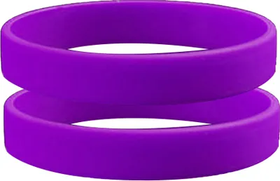 Produktbild von 2 Stück modische Silikon-Armbänder, einfarbige Sport-Design-Armbänder-Lila