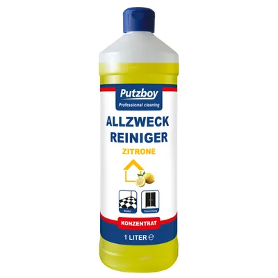 Produktbild von Putzboy Allzweck Reiniger Zitronen - Konzentrat - 1 Liter - Universalreiniger für Böden und Oberflächen - 1400601