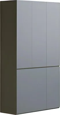Produktbild von Büroschrank Aktenschrank Modern Grau Hoch Türen grifflos Stauraum schlicht Stil