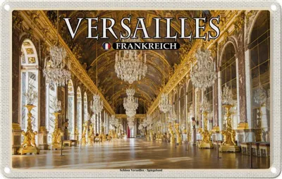 Produktbild von vianmo Blechschild 12x18 cm Versailles Frankreich Schloss Abenteuer Reisen Urlaub