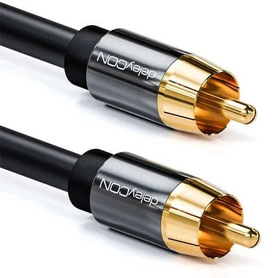 Produktbild von deleyCON MK3438, RCA, Männlich, RCA, Männlich, 5 m, Schwarz