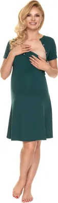 Imagen del producto de Pijama de maternidad para mujer PeeKaBoo, modelo Wahoko, color verde oscuro, talla XXL