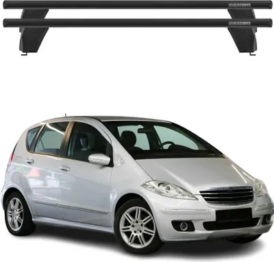 Produktbild von Menabo Dachträger für Mercedes A Klasse W169 2004-2012 75kg Alu Schwarz 2x