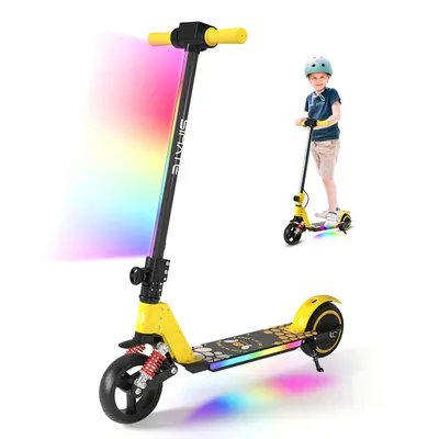 Produktbild von Elektroscooter Kinder 130W Motor 14Km/h Elektroroller LCD-Display E Scooter Für Kinder Und Jugendliche Bis 70kg Klappbar E Roller- Gelb