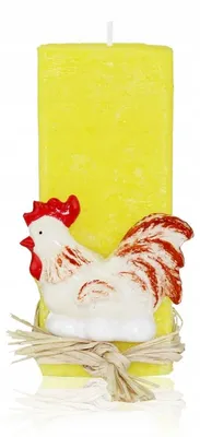 Produktbild von Drobo Osterkerze Dekokunst Hahn Creme
