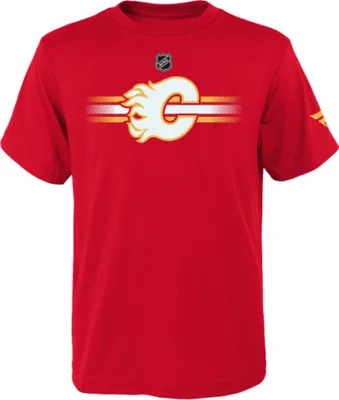 Obrázok produktu pre Tričko NHL Fanatics APRO pre juniorov, krátky rukáv, logo tímu NHL - Calgary Flames Veľkosť: M (10-12 rokov)