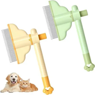 Produktbild von 2 Bürsten für Haustiere – Fellbürsten mit Entwirrungsfunktion – für Katzen und Hunde
