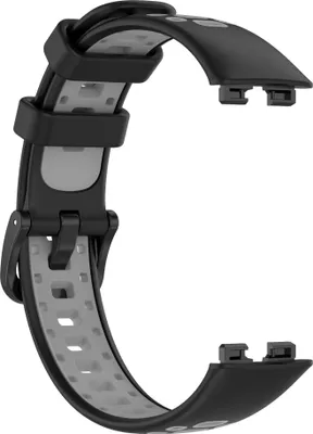 Produktbild von INF Ersatzarmband für Huawei Band 10/9/8 - Atmungsaktives Sportarmband aus Silikon Grau