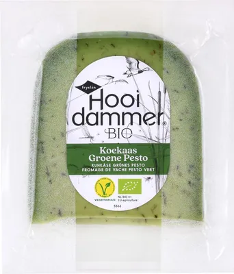 Produktbild von GELBER RIPPENKÄSE MIT KRÄUTERPESTO (50 % FETT IN DER TROCKENMATERIAL)  200 g - HOOIDAMMER