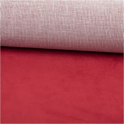 Produktbild von Mikrofaser Polsterstoff Meterware uni rot 140cm