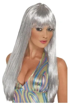 Produktbild von Smiffys - Perücke für Damen SM392 (Einheitsgröße) (Silber)