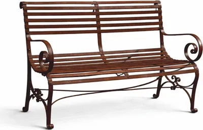 Produktbild von Casa Padrino Jugendstil Schmiedeeisen Gartenbank Rost 120 cm - Garten Möbel