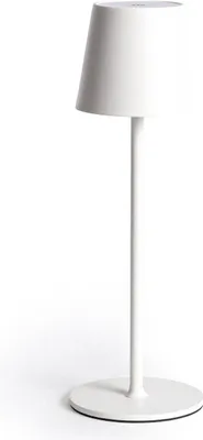 Produktbild von LED-Tischlampe 3W Tragbar aus Metall mit wiederaufladbarem USB Akku Anisa Weiß