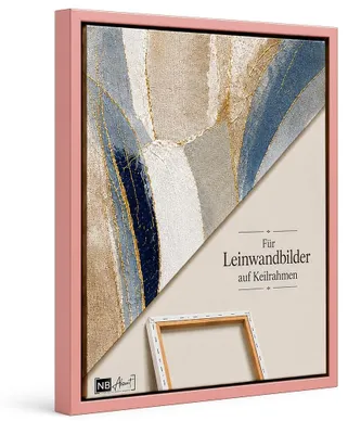 Produktbild von Monframe Schattenfugenrahmen für Leinwandbilder & Canvas 60x80 cm - Rosa Pastell - für Keilrahmen bis 22 mm Stärke - ohne Glas und Rückwand