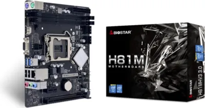 Produktbild von Biostar H81MHV3 3.0 H81, Intel, LGA 1150 (Socket H3), Intel® Celeron®, Intel® Core™ i3, Intel® Core™ i5, Intel® Core™ i7, Intel® Pentium®, DDR3-SDRAM, 16 GB, DIMM
