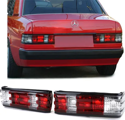Produktbild von Rot weiße Rückleuchten für Mercedes 190 W201 82-93