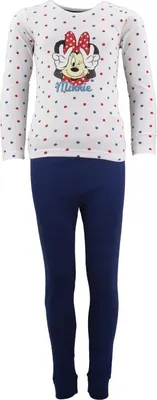 Produktbild von Disney Minnie Maus Kinder Schlafanzug Pyjama lang – Blau / 128