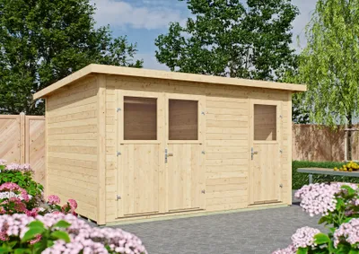 Produktbild von Gartenhaus Atlanta II 4,00x3,00 m - inklusive langlebigem EPDM-Dach