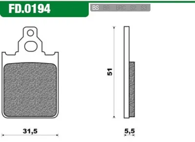 Produktbild von Newfren Discbremsblock FD0194 Quarz Ital