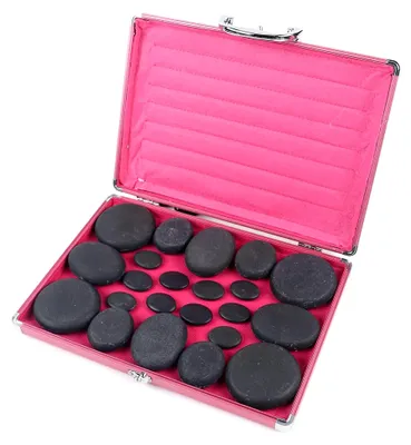 Produktbild von 20-teiliges Hot Stone Massage Set mit 220 W Heizgerät und Zubehör