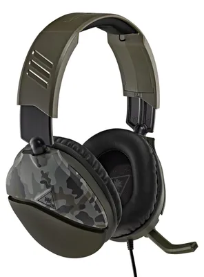 Zdjęcie produktu dla Turtle Beach Recon 70, Przewodowa, Gaming, 20 - 20000 Hz, 485,3 g, Zestaw słuchawkowy, Czarny, Zielony