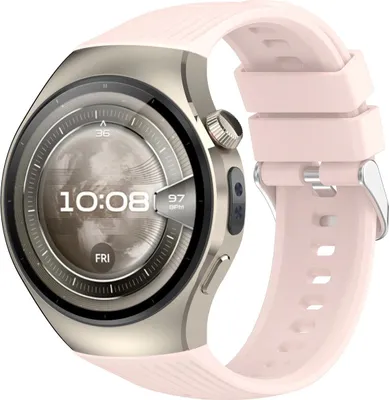Produktbild von Armband für Huawei Watch 5 42 mm, Bizon Strap Watch Silicone T, Rosa