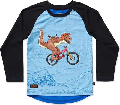 Produktbild von Kids Ride Shotgun Dino Windproof Jersey, blue, Gr.4/98-104