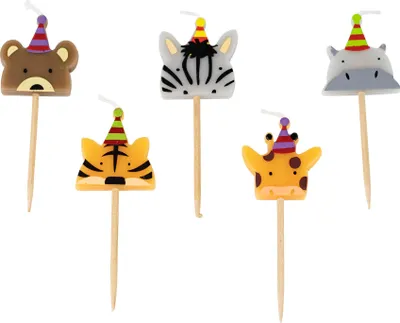 Produktbild von Tier-Stecker Kindergeburtstagsdeko bunt 2,5cm x 2,5 cm - Einheitsgröße