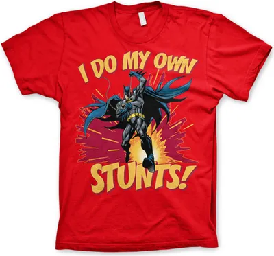 Produktbild von Batman - I Do My Own Stunts T-Shirt - Small - Red