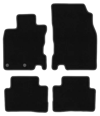 Produktbild von Velours-Fußmatten für Nissan Qashqai II J11 2013- (Crossover) – 4-tlg, Schwarz, passgenau – Wielganizator BASIC