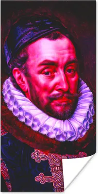 Produktbild von MuchoWow® Poster Wilhelm von Oranien - Kunst - Rosa 60x120 cm - Wandschmuck