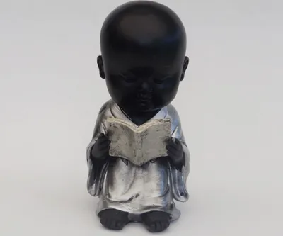 Produktbild von Buddha Mönch Monk Bonze Deko Thai Figur Shaolin Skulptur Statue Zen Feng Shui