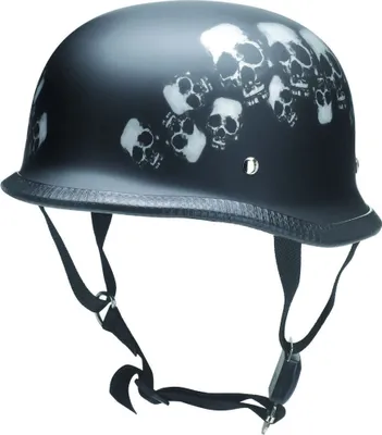 Obrázok produktu pre Redbike RK 305 Skull retro jetová prilba, čierna, S  (55/56)