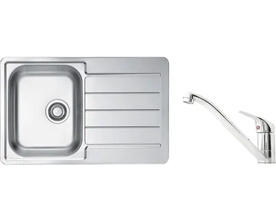 Produktbild von Alveus Sets - Spüle-Set Line 80 und Armatur Riviera + Geschenk, chrom SETA271