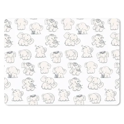 Produktbild von MuchoWow® Mauspad Mousepad Elefant - Schnittmuster - Baby 40x30 cm - Mousepads - Maus Mat - Pad - Mausunterlage - Anti Rutsch