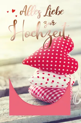 Produktbild von Hochzeit Geldkarte - Glückwunschkarte im Format 11,5 x 17