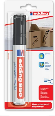 Produktbild von Edding Permanentmarker 850 Blister sw Professionelles Markieren