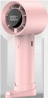 Obrázok produktu pre Turbo ventilátor na tvár, dobíjateľný prenosný miniventilátor, 100 rýchlostí, sivý, vhodný na cestovanie a kempovanie.