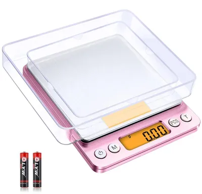 Produktbild von Präzisionswaage Briefwaage Feinwaage - 500 g - 0,01 g - LCD-Display mit Hintergrundbeleuchtung - Mit Wiegeschale