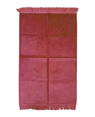 Immagine prodotto di Tappeto da preghiera per musulmani senza motivi 110 x 65 cm 400 g - Rosso scuro