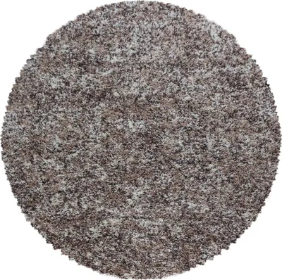 Immagine prodotto di Carpetsale24 Tappeto Shaggy a Pelo Alto per Soggiorno Design Tinta Unita Melangiato Morbido Soffice e Accogliente, Dimensioni: 160 cm rotondo