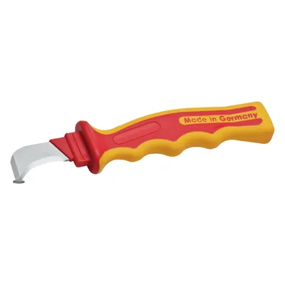 Produktbild von NWS Kabelmesser 2043K mit Hakenklinge, Gleitschuh, 1000V Isolierung und ergonomischem Griff für Feuchtraumkabel