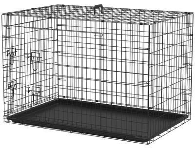Produktbild von PawHut Transportkäfig Drahtkäfig Hundebox Hunde Käfig mit Kissen 5 Größe 2 Farbe