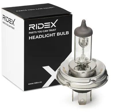 Produktbild von 1x RIDEX H4 Glühlampe Fernlicht 12V 60/55W P45t Halogen 106B0011