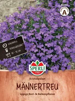 Produktbild von SPERLI Männertreusamen Kristallpalast Lobelia erinus 90 Pflanzen
